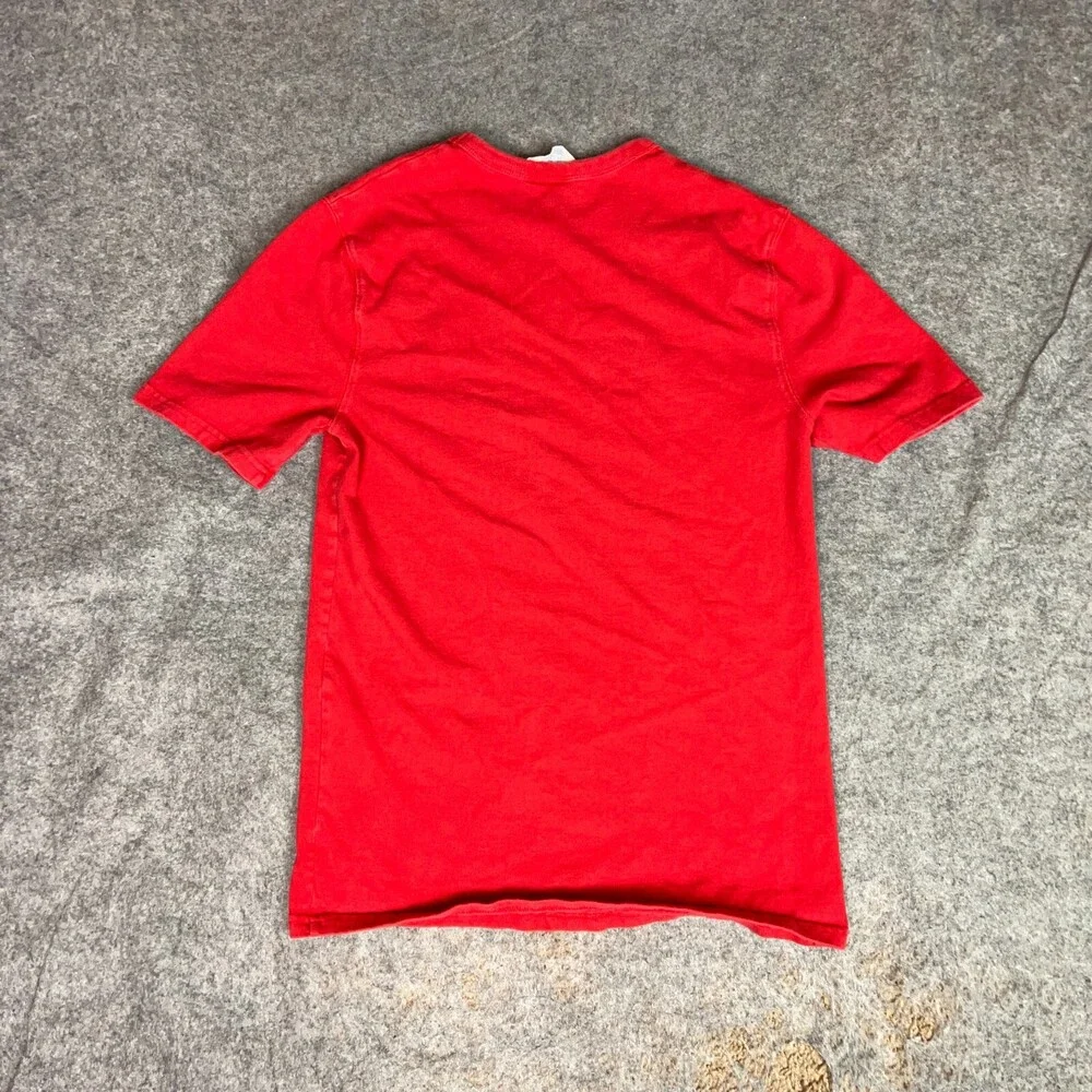 Champion Mens Shirt Medium Red‎ Logo Tee T100 Anniversary Sports Logo Everyday - Picture 6 of 9